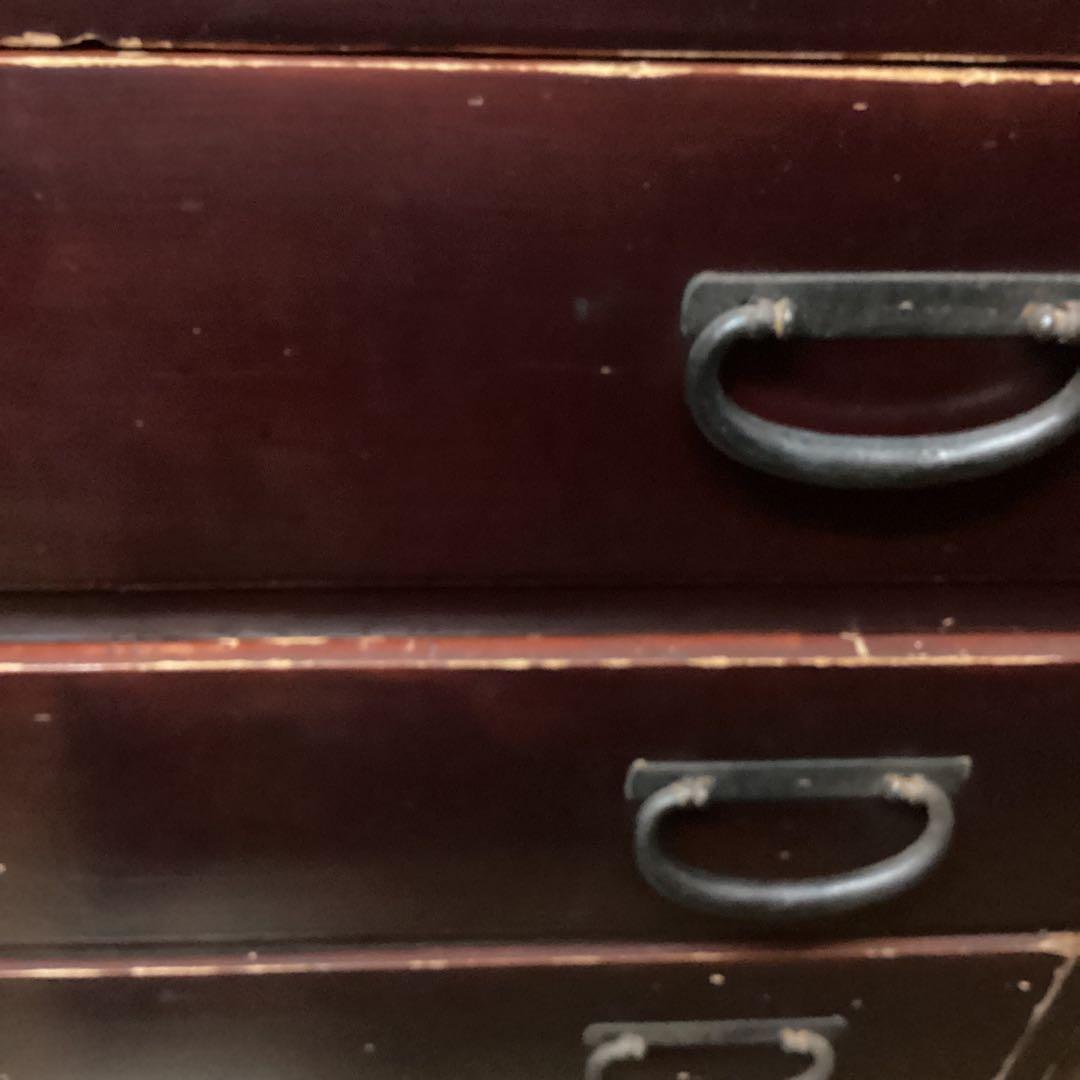 レトロ　金具付き木製タンス