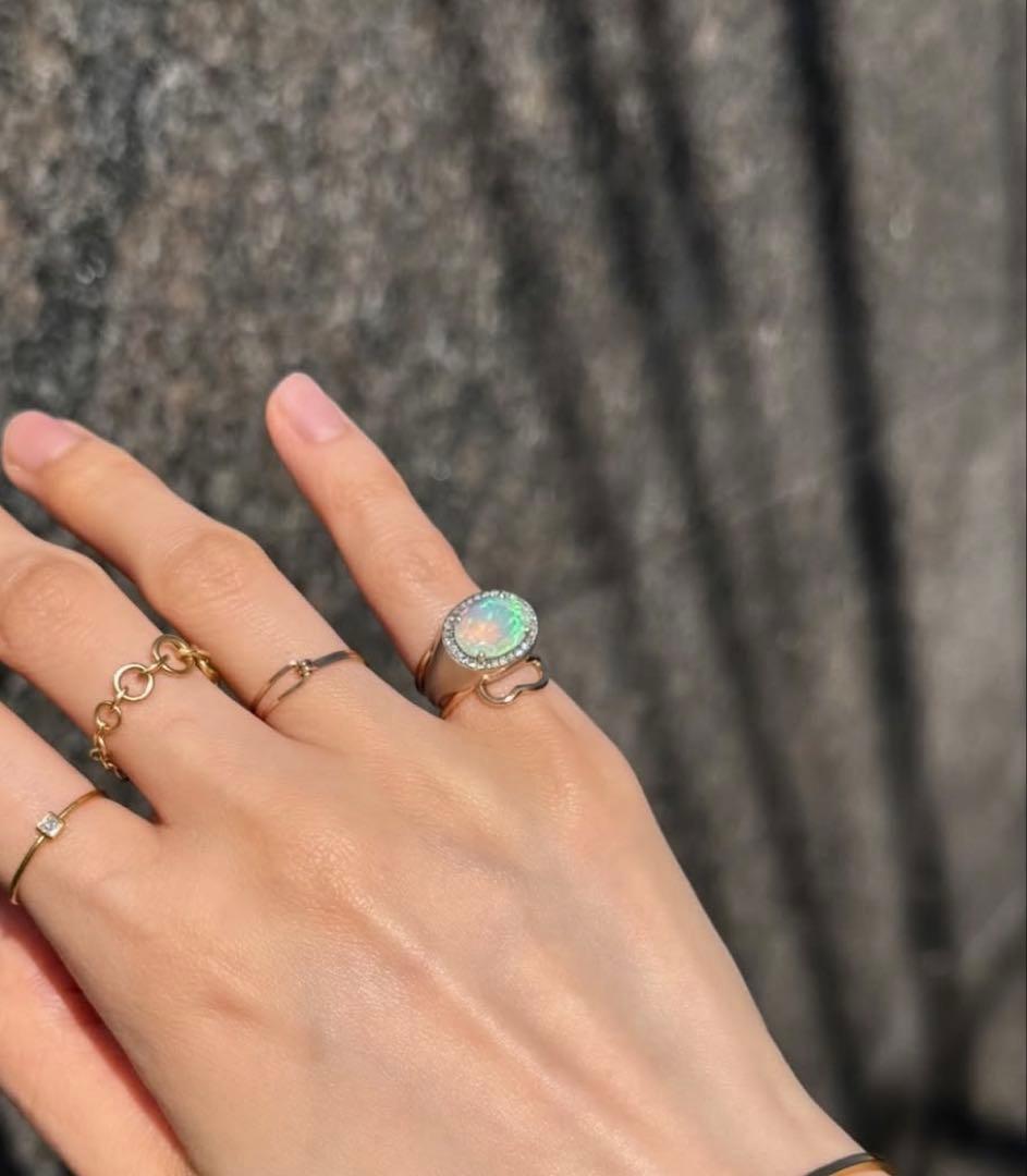 adlin hue アドリンヒュー　オパール　ダイヤ　シルバーリング