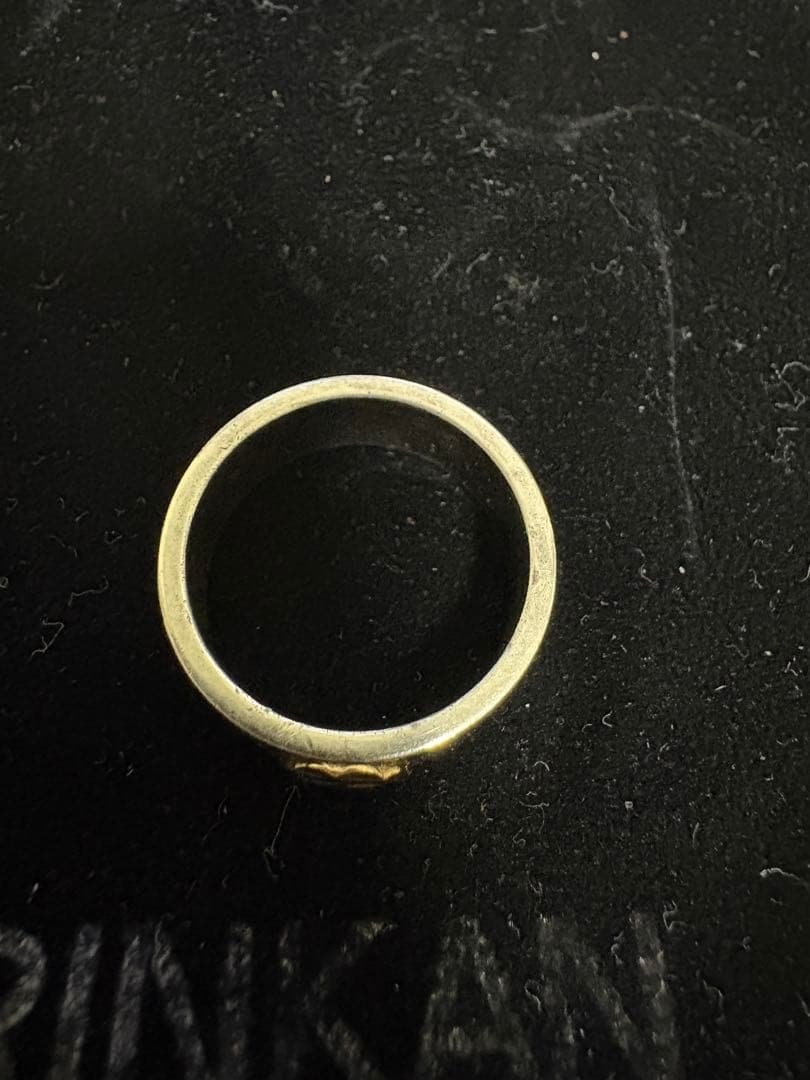 goro's ゴローズ　k18メタル付き平打ちリング　21号　金メタル　イーグル