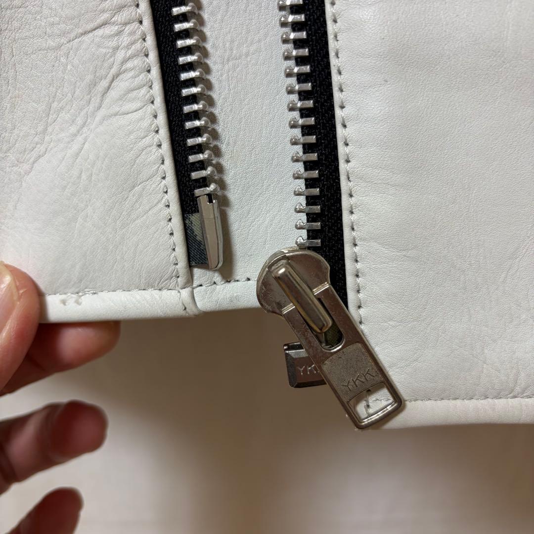 ロンジャン　パテッドライダース　レッドキルティング　白