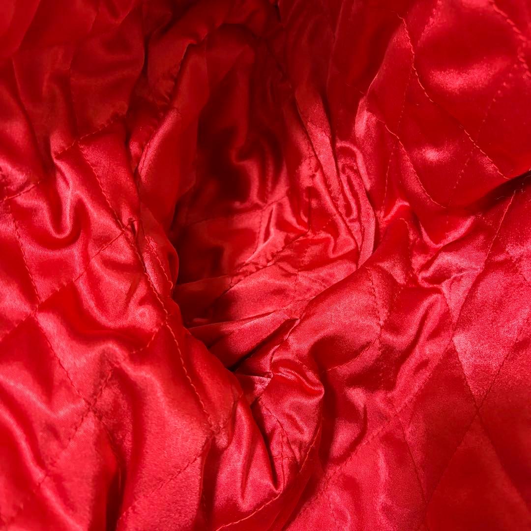 ロンジャン　パテッドライダース　レッドキルティング　白