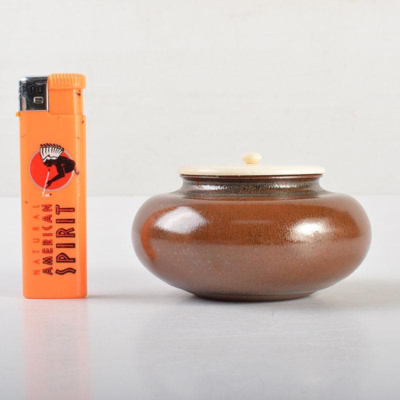 茶道具　京焼　笹田有祥作　大海茶入　共箱　V　6779