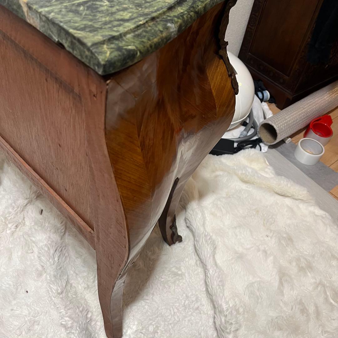 アンティーク　ルイ15世様式　コモード　チェスト　大理石天板 猫脚　真鍮