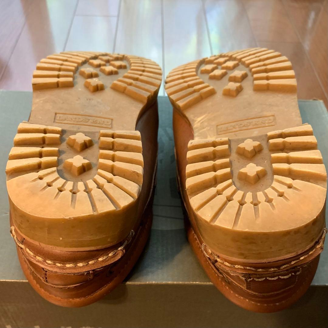 ランズエンド レザー ボートシューズ デッキシューズ モカシンシューズ