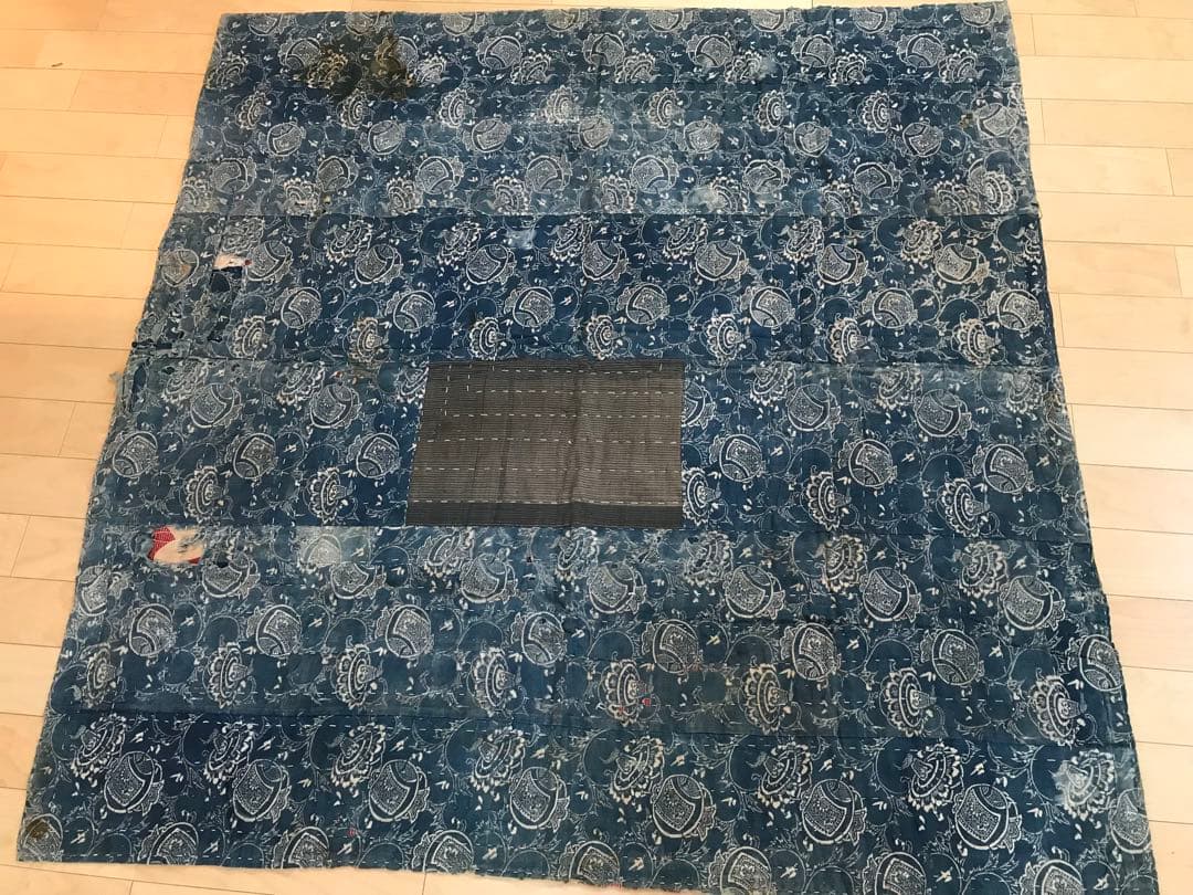 古布　木綿　刺子　 襤褸　155×153.5