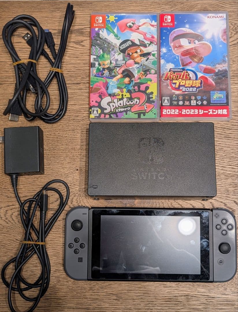 Nintendo Switch 本体 グレー ゲーム2本付き