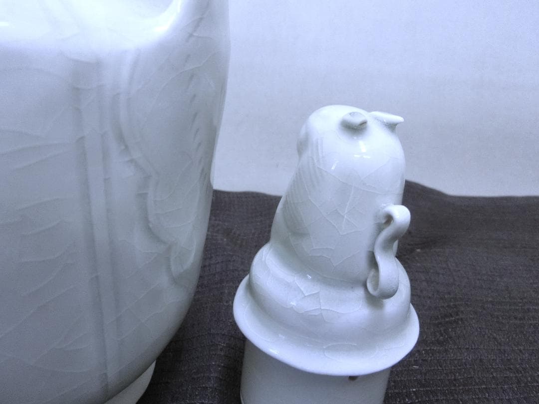 処分価20（火）22時まで【水注　水差　蓋付獣姿・FA・中国　酒器】◆古董骨董