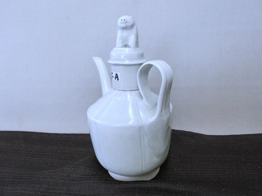 処分価20（火）22時まで【水注　水差　蓋付獣姿・FA・中国　酒器】◆古董骨董