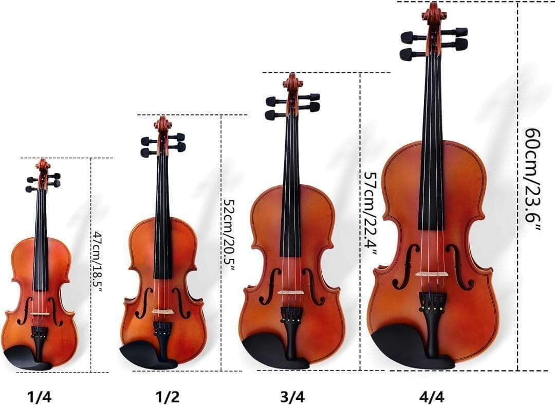 M2228-128-92】バイオリン 3/4 初心者セット ヴァイオリン 弓2本