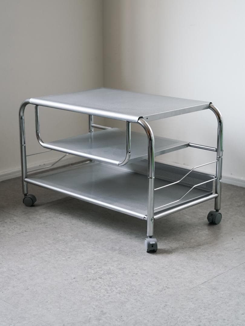 80-90's vintage パンチングメタル テーブル/TVボード モダン