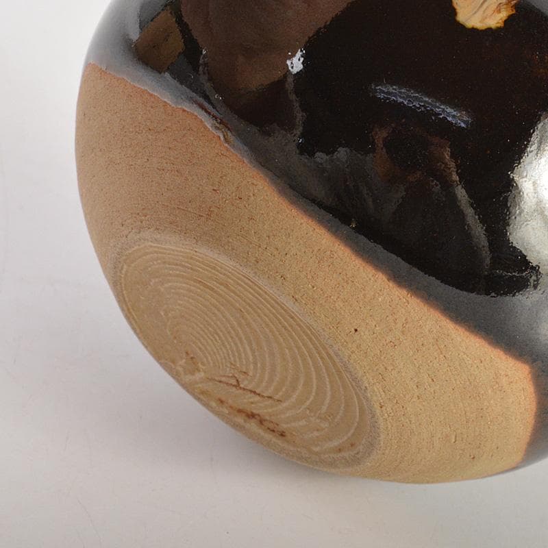 茶道具　桶谷定一作　内海茶入　共箱　V　6691