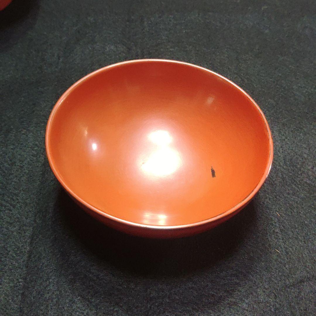 応量器　江戸初期　根来四つ椀二組完品　漆器