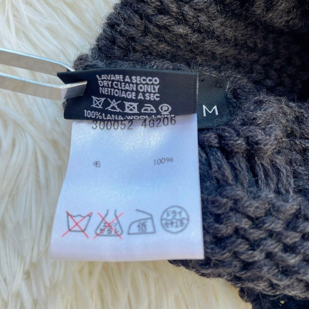 美品 GUCCI グッチ ニット グッチ ニット帽 GG ウール 黒 M 箱付き