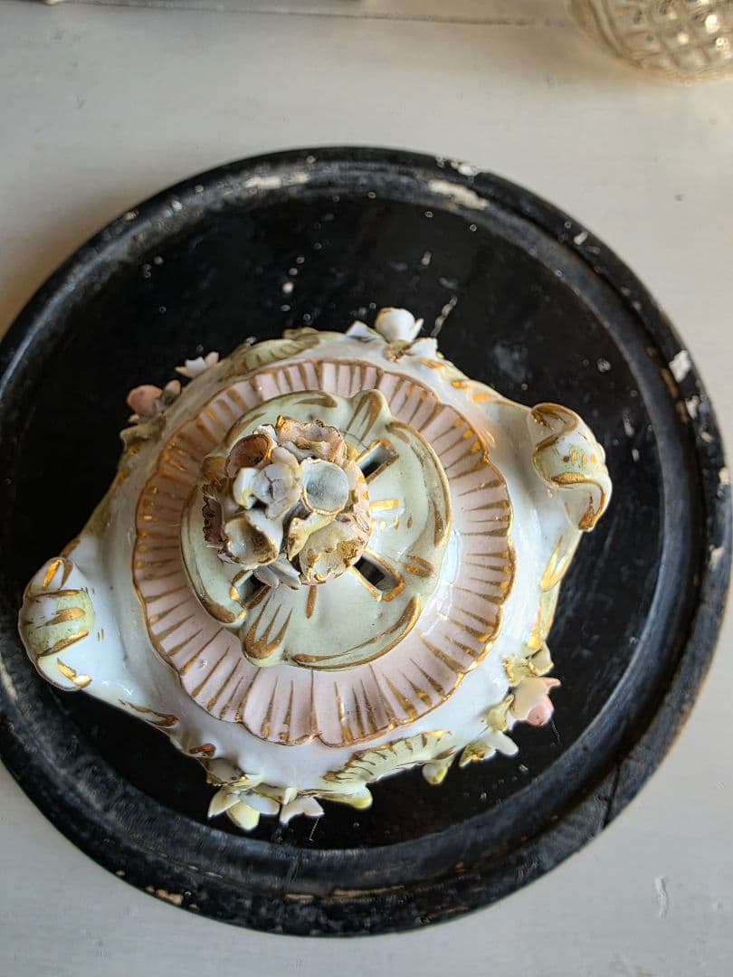 フランスアンティーク 陶器のポプリポット