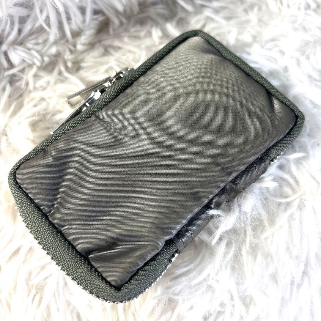 希少✨ポーター タンカー ラウンドファスナー キーケース セージグリーン　グレー
