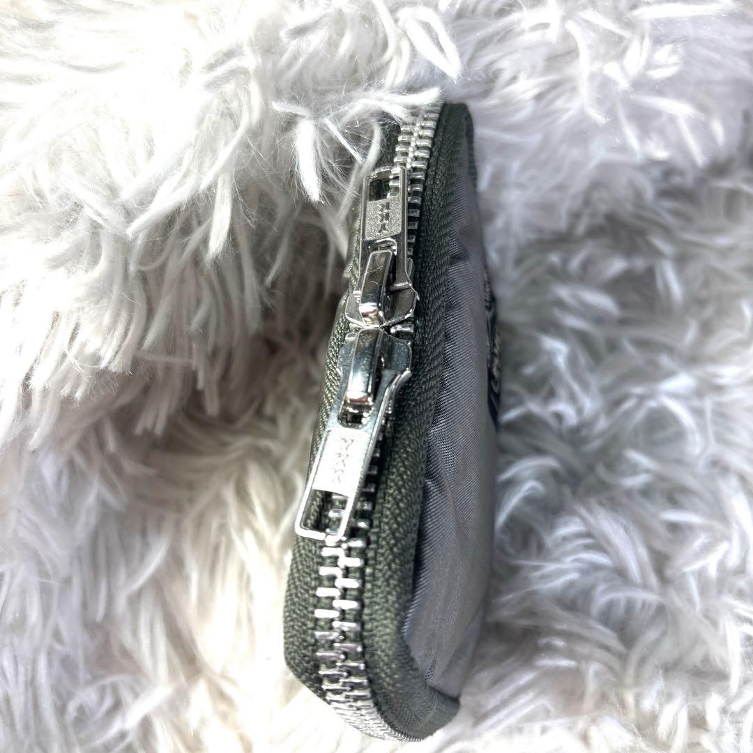 希少✨ポーター タンカー ラウンドファスナー キーケース セージグリーン　グレー