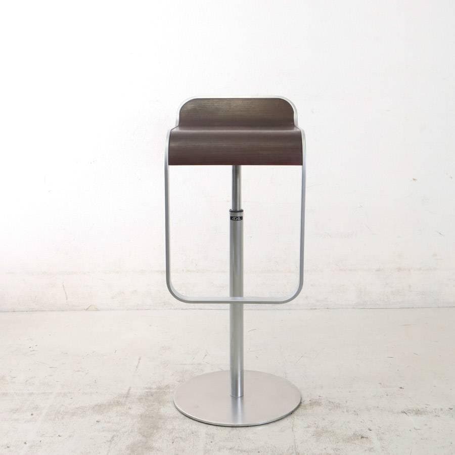 はなこ様6の2ラパルマ レム ハイスツール 板座 オーク突板 ブラウン昇降回転a