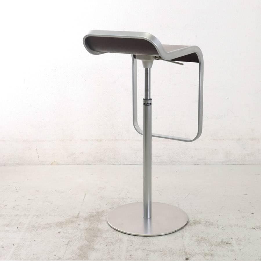 はなこ様6の2ラパルマ レム ハイスツール 板座 オーク突板 ブラウン昇降回転a