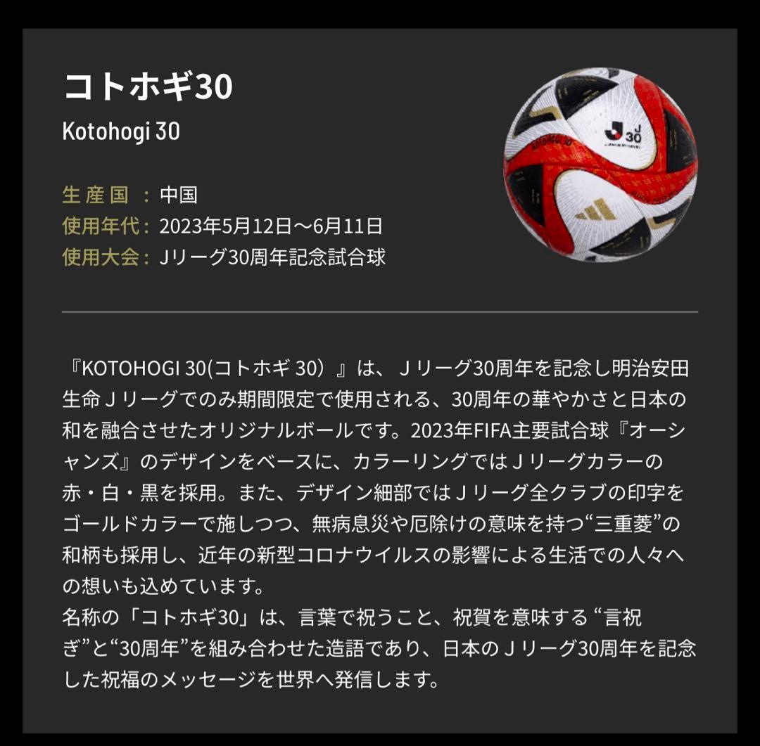 Jリーグ 30周年記念ボール 5号
