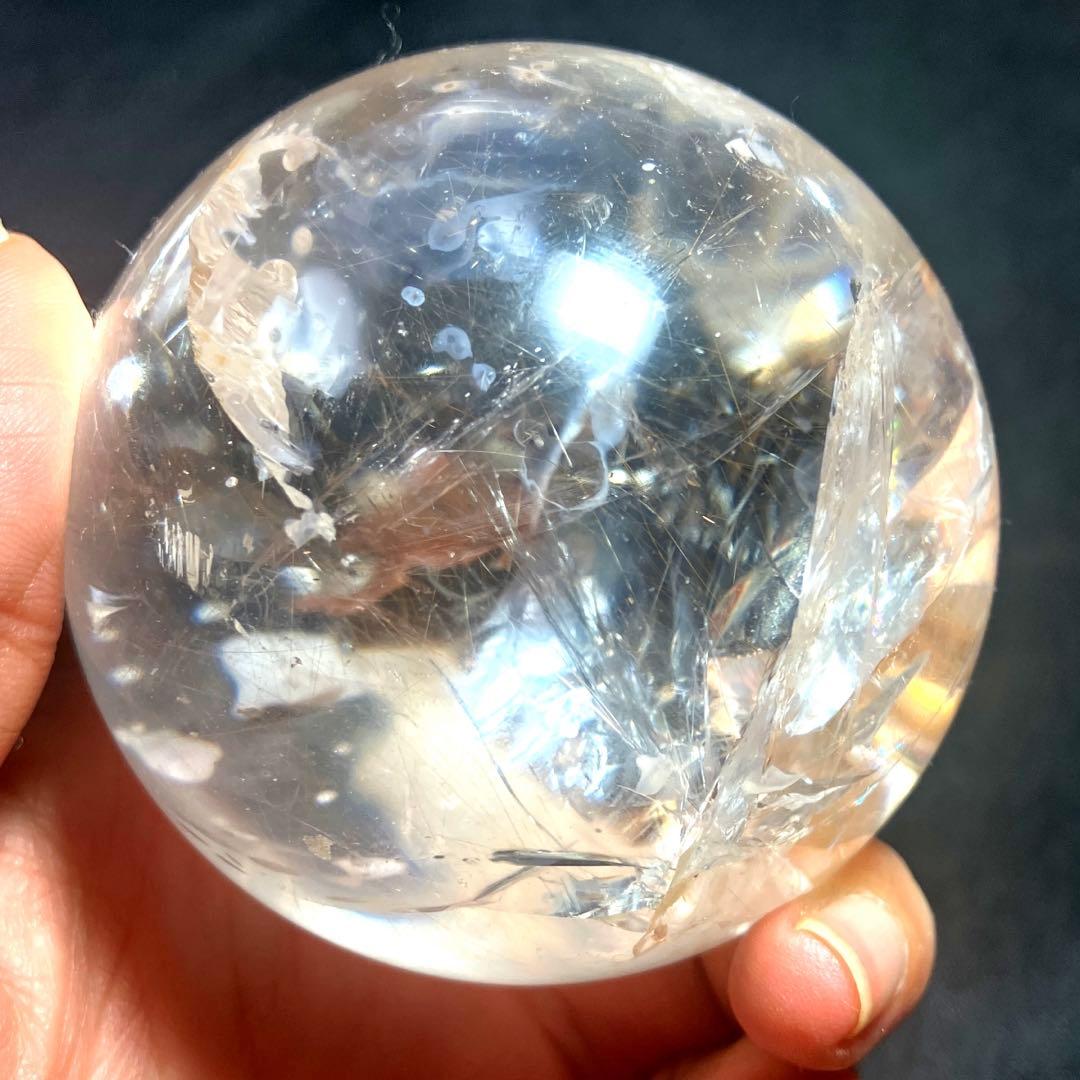 超特大　71mm レインボーゴールドルチルクォーツ　金針水晶　パワーストーン