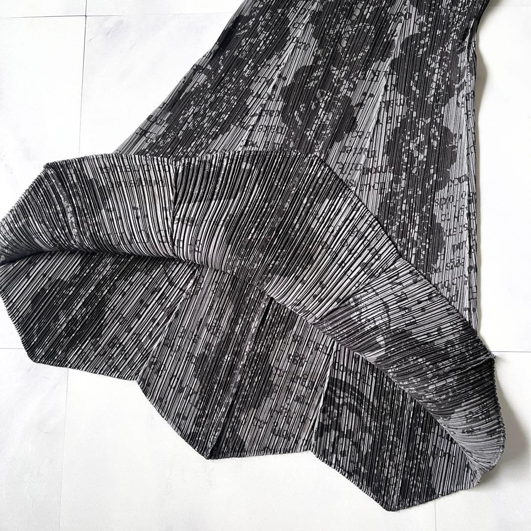 美品 プリーツプリーズ 変形スカート プリーツスカート レシピ柄 サイズ1