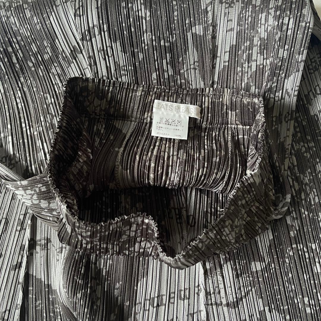 美品 プリーツプリーズ 変形スカート プリーツスカート レシピ柄 サイズ1