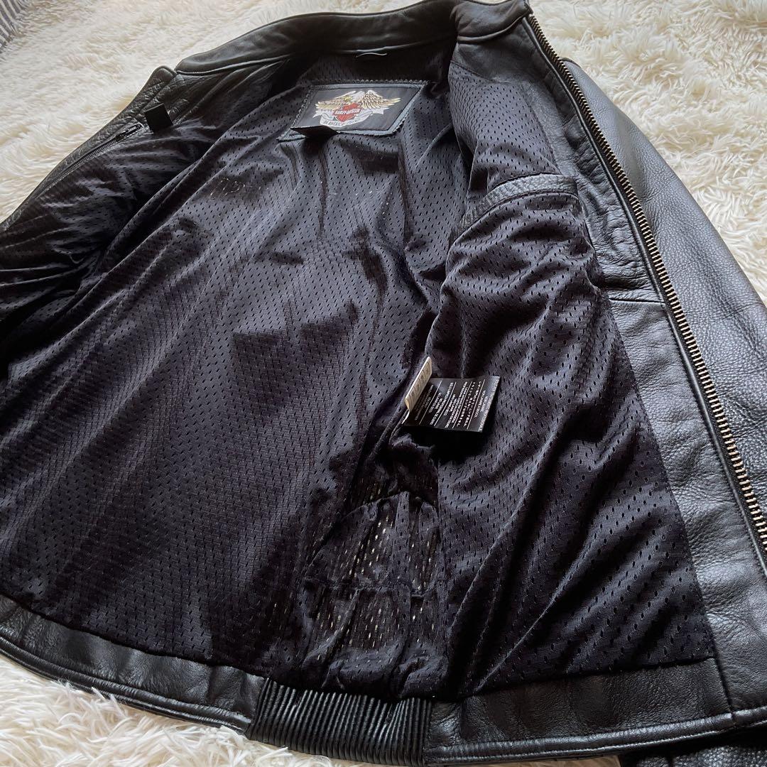 美品✨ハーレーダビッドソン　レザージャケット　シングルライダース　M 黒　現行