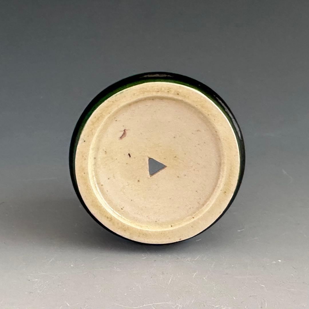 茶道具　竹節　蓋置　9代　大樋長左衛門　共箱　陶芸　楽焼　金沢　茶会