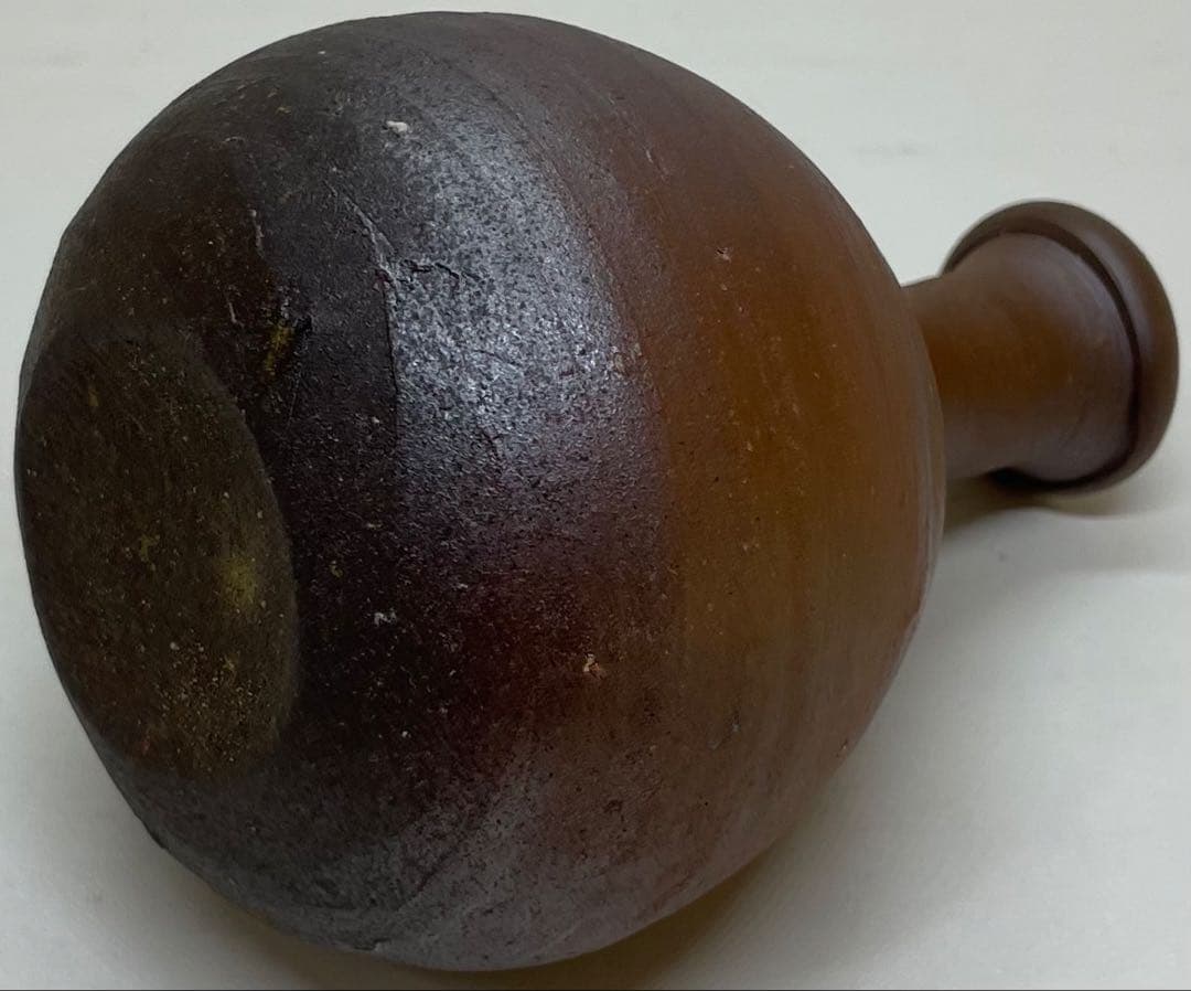 にしえ　人間国宝　藤原雄　備前徳利　共箱　共布　栞　L509