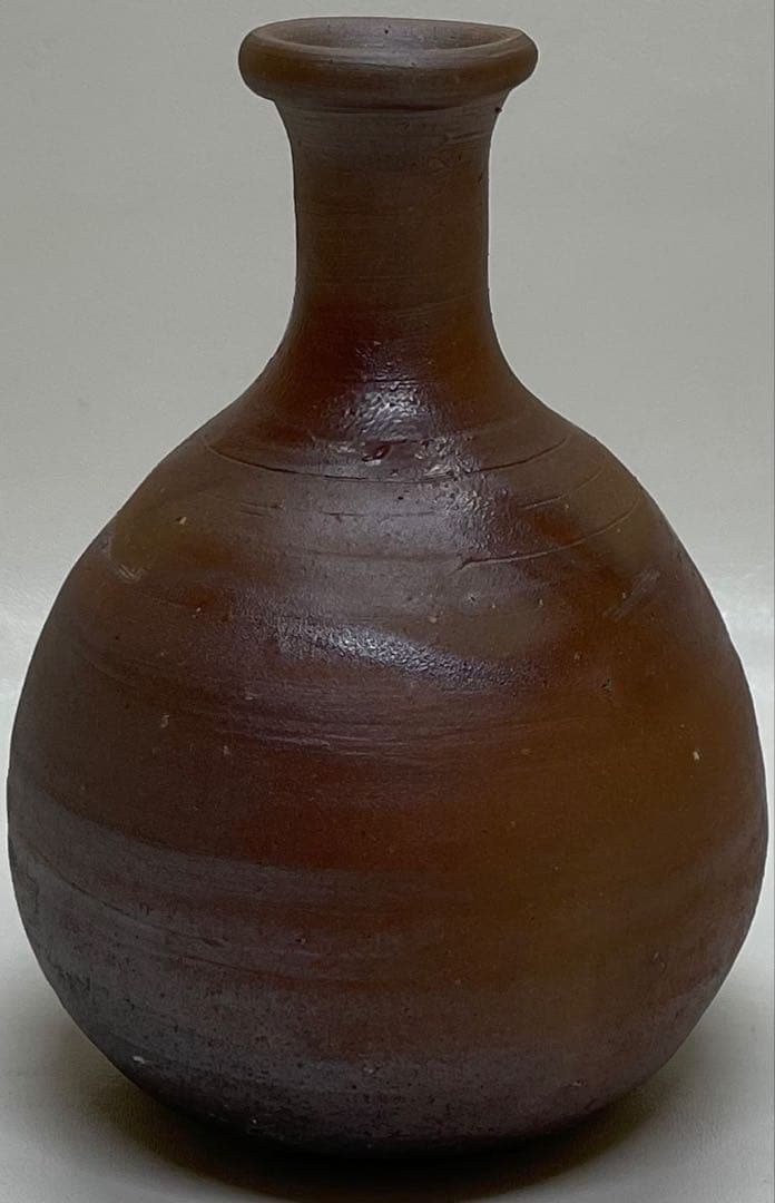 にしえ　人間国宝　藤原雄　備前徳利　共箱　共布　栞　L509