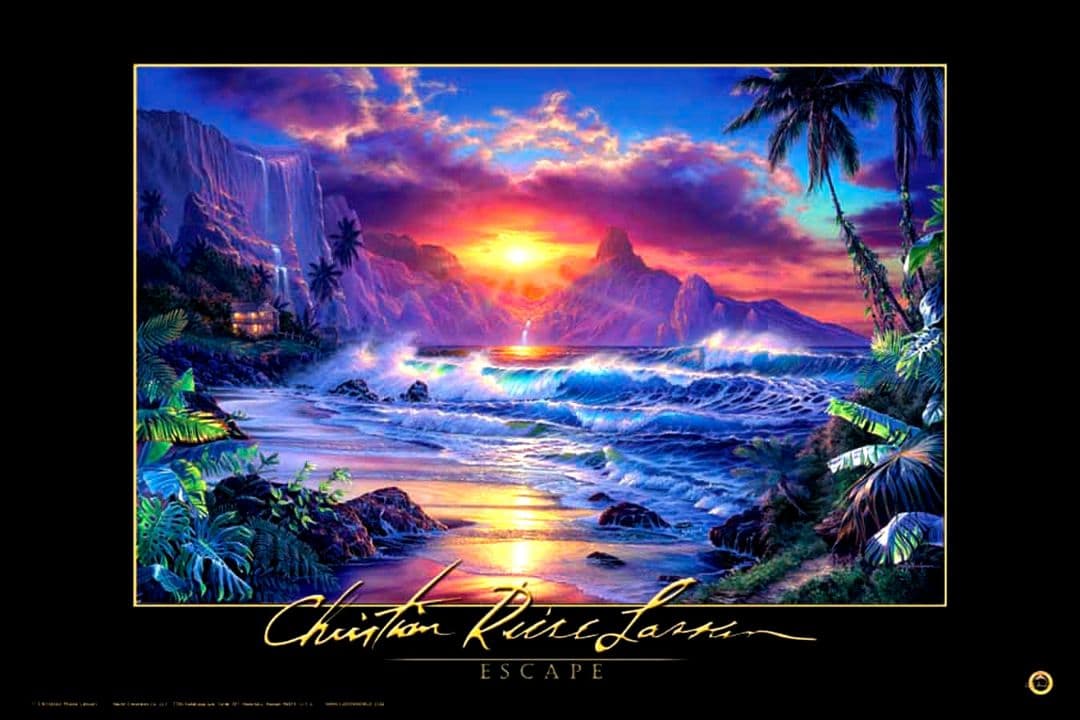 残り僅か❤激レア❤大判❤クリスチャンリース ラッセン 公式ポスター＆ポストカード