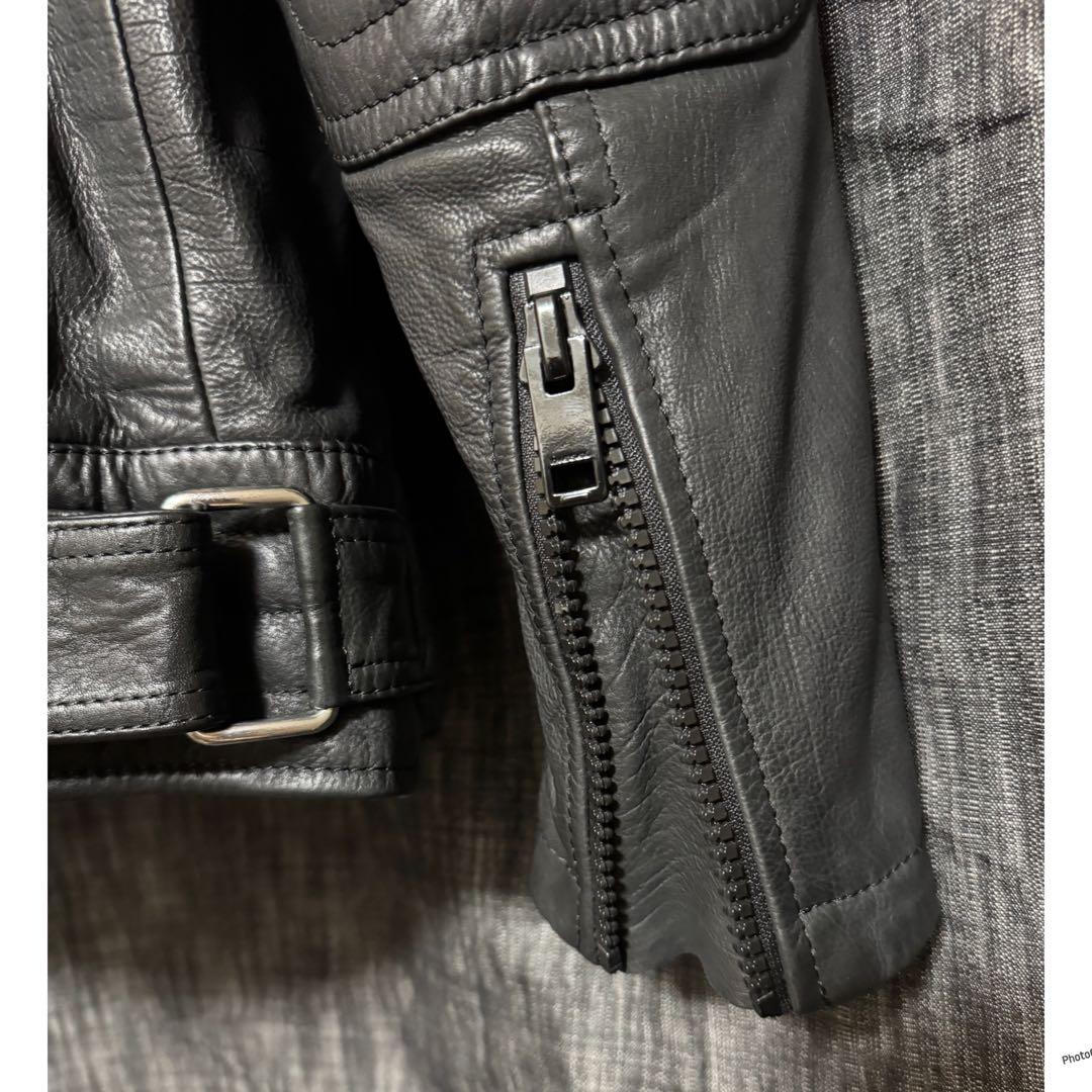 定価115500円 DIESEL 牛革　カウレザー　シングルライダース　S 黒