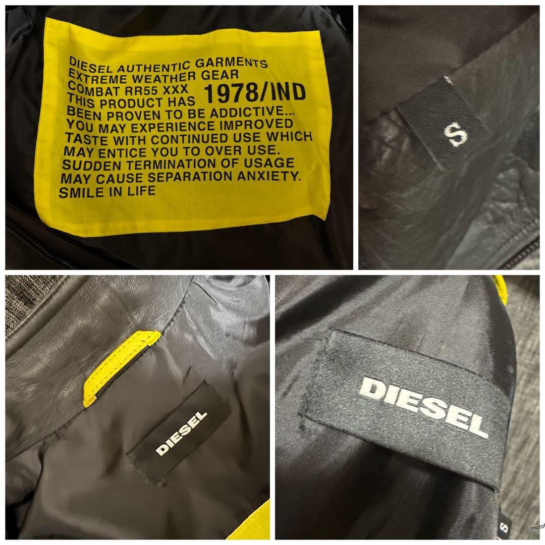 定価115500円 DIESEL 牛革　カウレザー　シングルライダース　S 黒