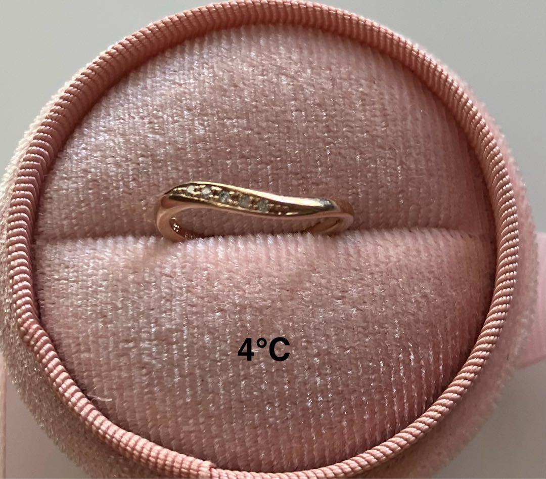 しーちゃんさん専用　4°C 10Kダイヤデザインリング