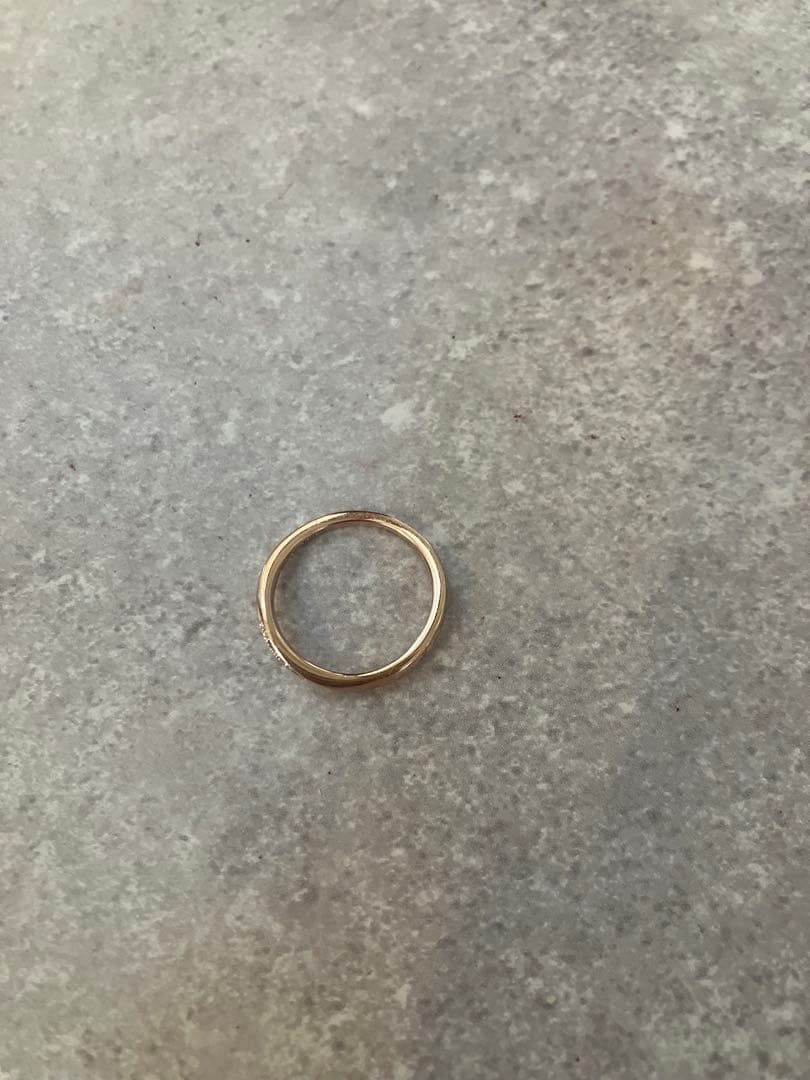 しーちゃんさん専用　4°C 10Kダイヤデザインリング