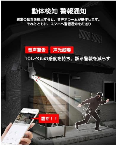 500万超高画素・屋外 ソーラー工事不要 遠隔操作 家族共有 防水防塵双方向会話