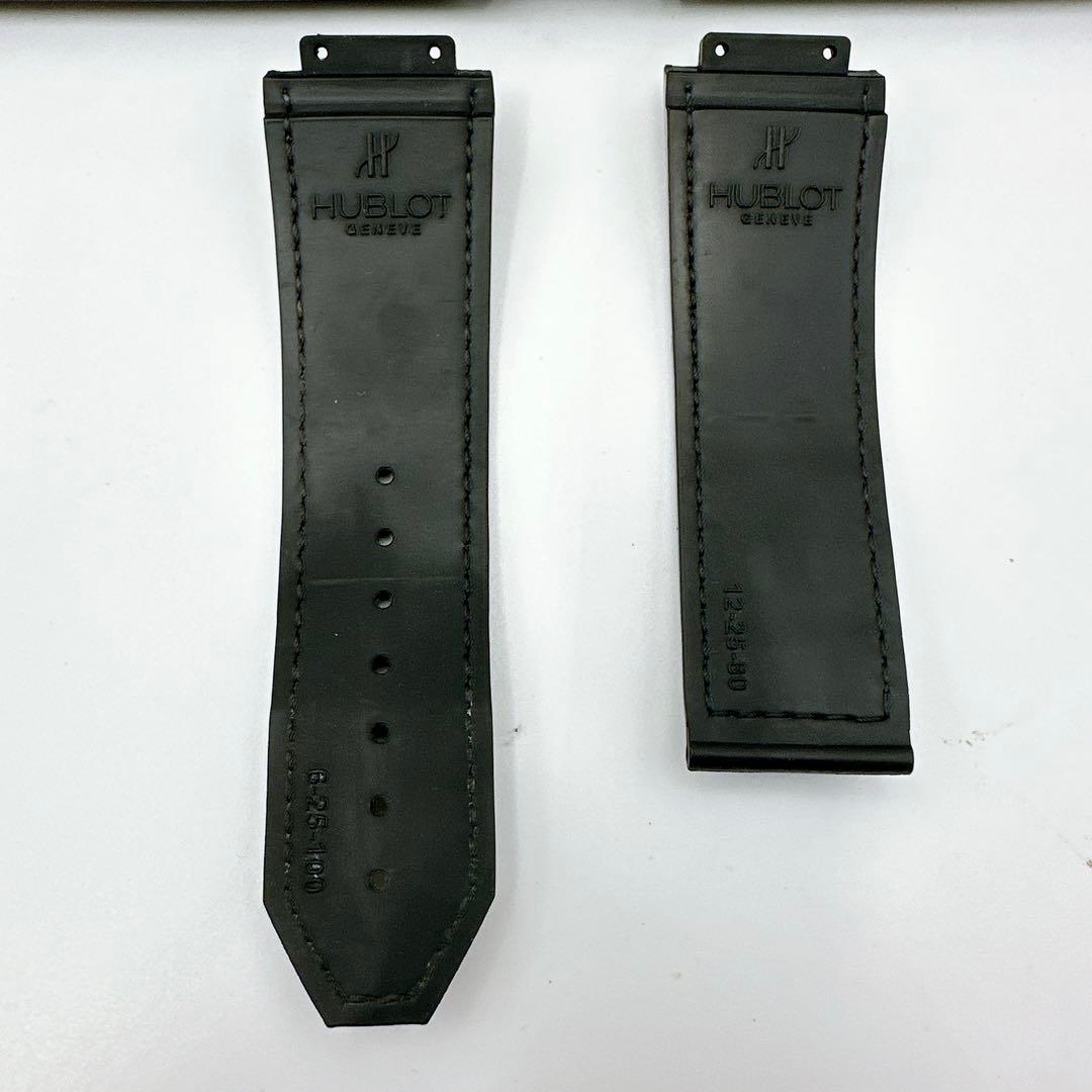 ◆ウブロ◆クロコ×ラバー 腕時計 ベルト純正 ラバーストラップ ブラック