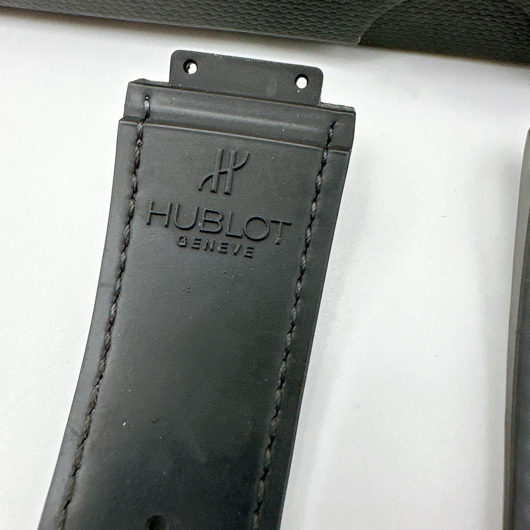 ◆ウブロ◆クロコ×ラバー 腕時計 ベルト純正 ラバーストラップ ブラック