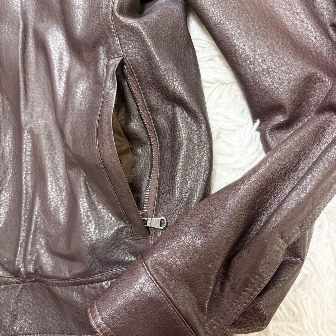 EMMETI JURI レザージャケット　シングルライダース　48