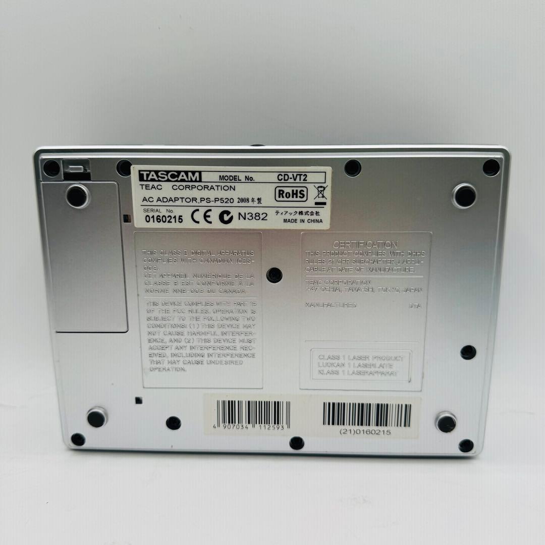 【アダプタ付き】TASCAM CD-VT2 タスカム CDボーカルトレーナー