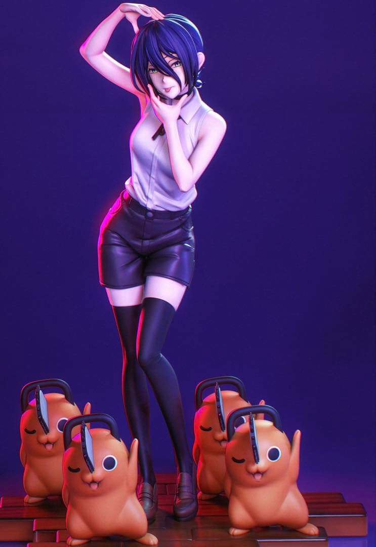 レゼ　ガレージキット　ガレキ　未塗装未組立　1／7スケール　チェーンソーマン