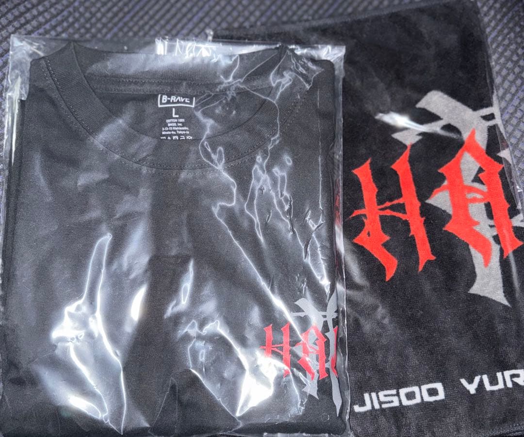 HANA ロゴTシャツLサイズ&ロゴフェイスタオル