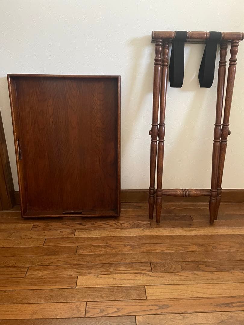 メンテナンス済　イギリス製アンティーク　トレイテーブル 折りたたみ式