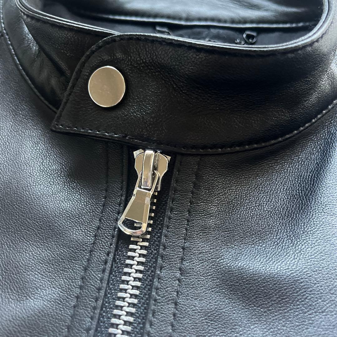 名作　ナノユニバース　Lサイズ　シングルライダース　羊革　ラム　ワンダーライト