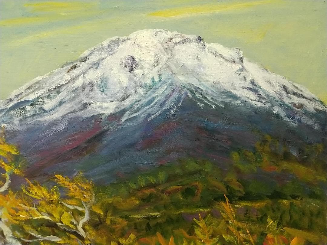 「富士山（奥庭）」2008 P10 油絵 絵画