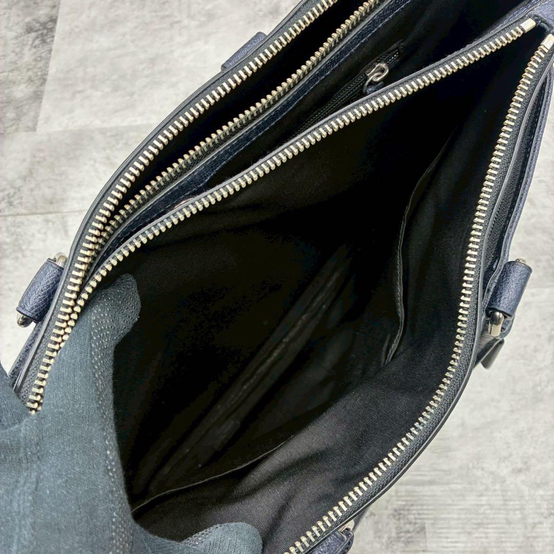 良品 コーチ 2way メトロポリタン ビジネスバッグ ブリーフケース A4 紺