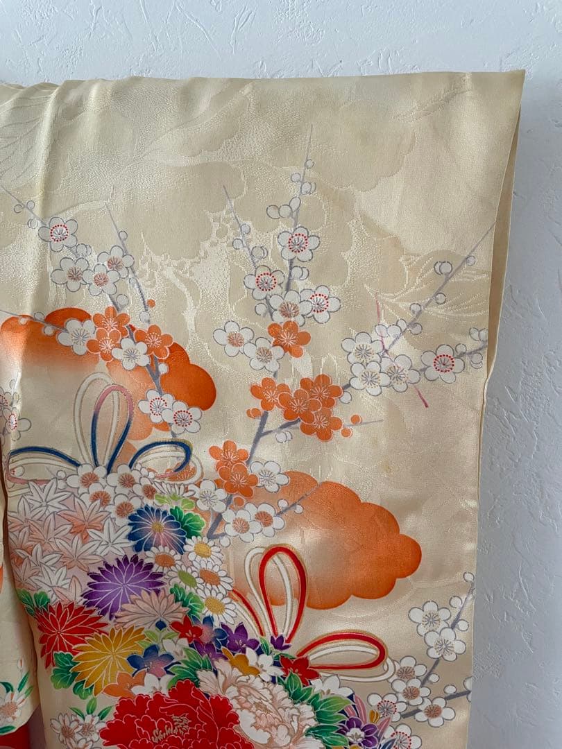 七五三　３歳　正絹お着物セット　正絹被布コーデ