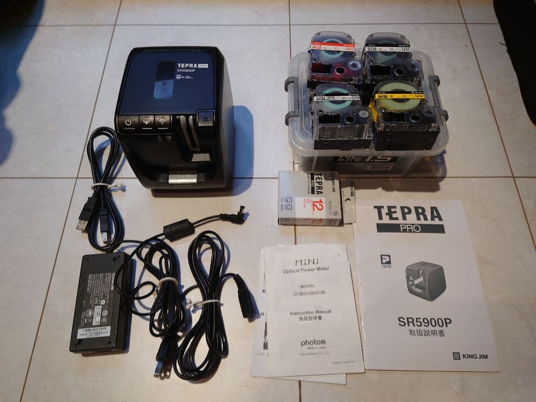 TEPRA SR5900P ラベルプリンター 6色テープ付き