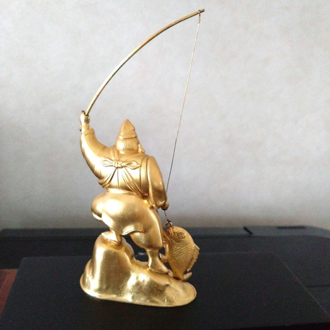 純銀製 恵比寿・大黒天 置物(ガラスケース付き)