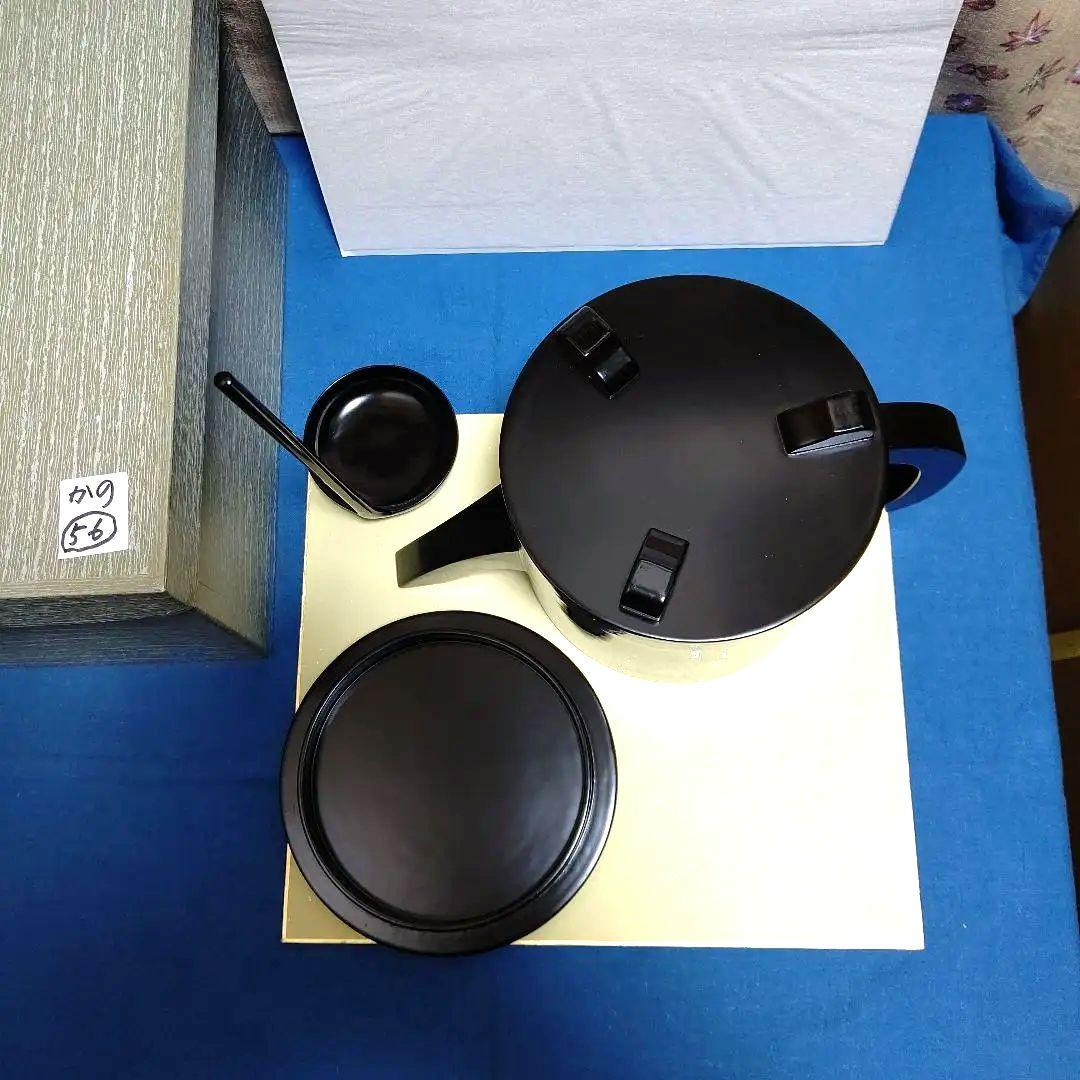 懐石道具、湯斗と湯の子すくい、木製真塗、かの56番